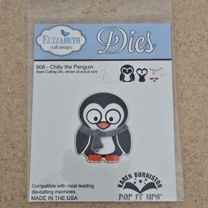 ELIZABETH CRAFT DESIGNS METAL DIES CHILLY PENGUIN 908 KAREN BURNISTON POP IT UPS